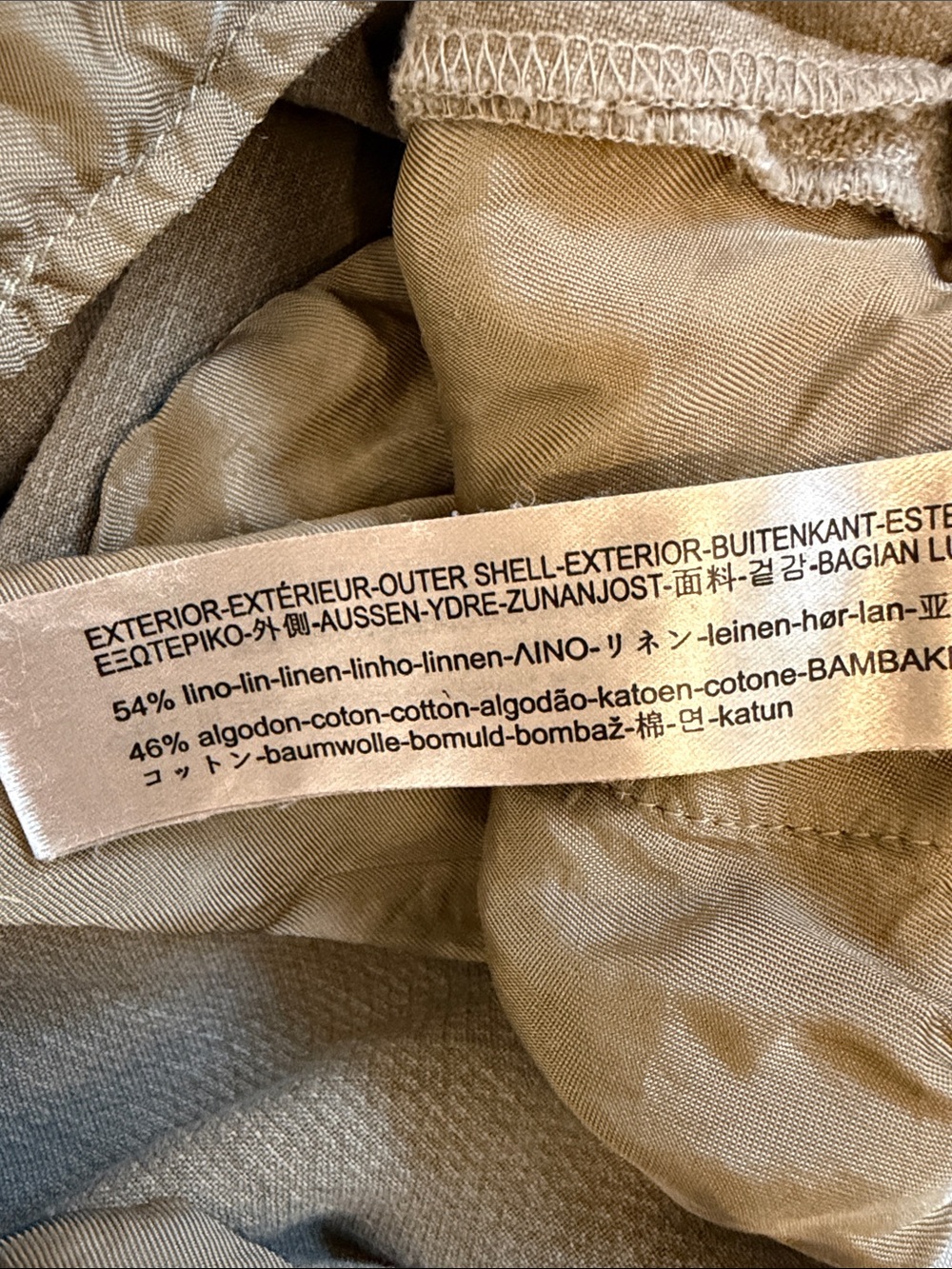 Massimo Dutti Neutral linen blend Trousers in Beige - Picture 5 of 5